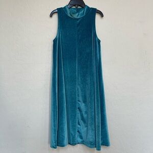 Harper Canyon Girls Blue Sparkle Velour Sleeveless Dress Size M